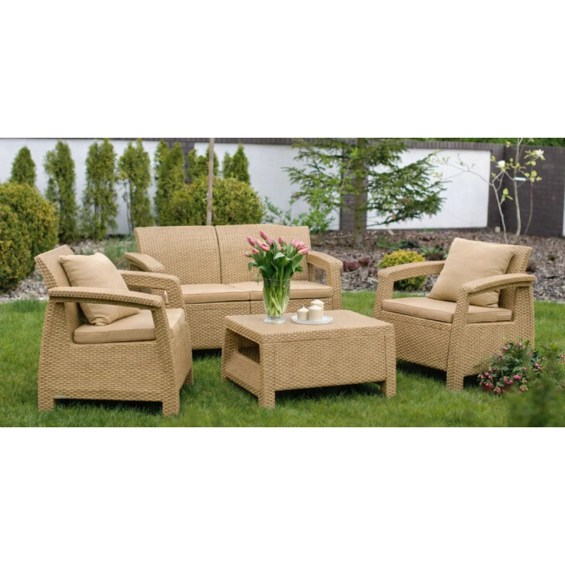 Kunert Dārza mēbeļu komplekts Laguna 2+1+1 cappuccino 30854