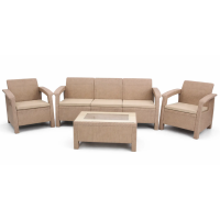 Kunert Dārza mēbeļu komplekts Laguna 3+1+1 cappuccino 30861