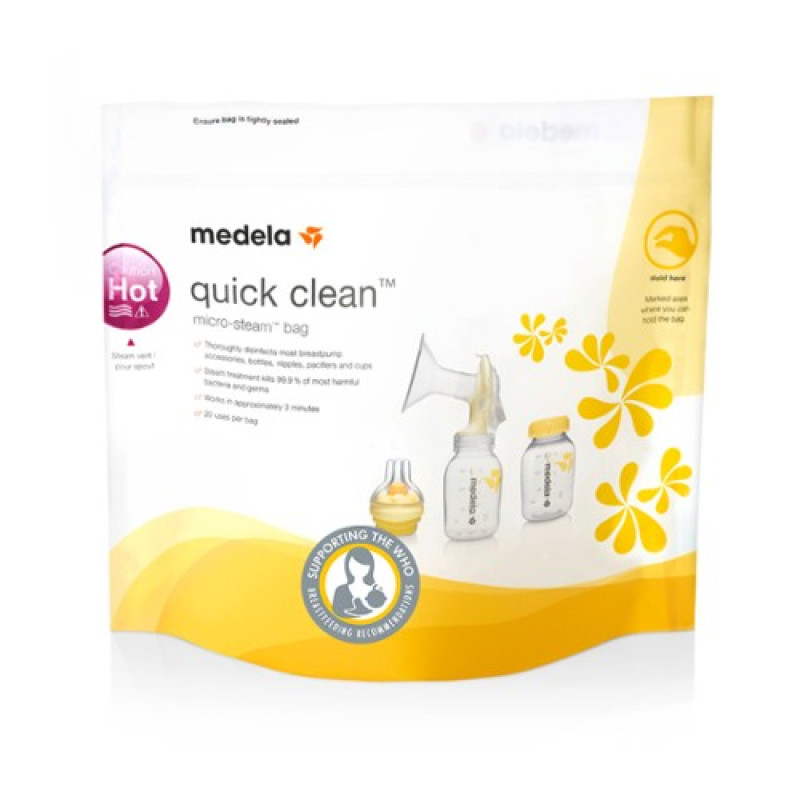 Quick Clean Microsteam Bags, Sterilizing Bags for Baby Bottles