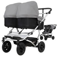 Mountain Buggy Stroller for twins 2in1 Duet silver