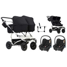 Mountain Buggy Dvīņu rati 3 vienā Duet melni