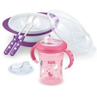 NUK Ēšanas mācību komplekts rozā SL88