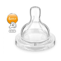 Philips Avent Silikona Knupīši Barošanas pudelēm 6m+ 2gab SCF634/27