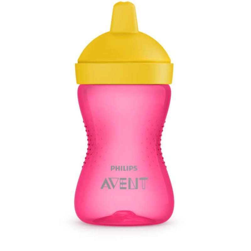 Philips Avent Mācību krūzīte ar cietu snīpi My Grippy 300ml 18m+ rozā SCF804/04