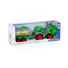 Polesie Farmer Technic Traktors ar iekrāvēju un cisternu 37763