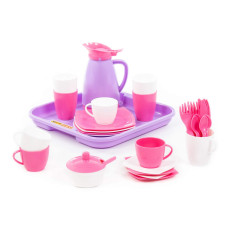 Polesie Service GIRLS on a tray Pretty Pink 34 pieces 40657