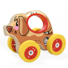 Quercetti Koka rotaļlieta ar riteņiem Suns 0745