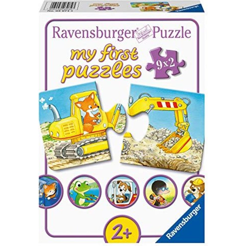 Ravensburger Mana pirmā puzle Animal construction 9x2 03074