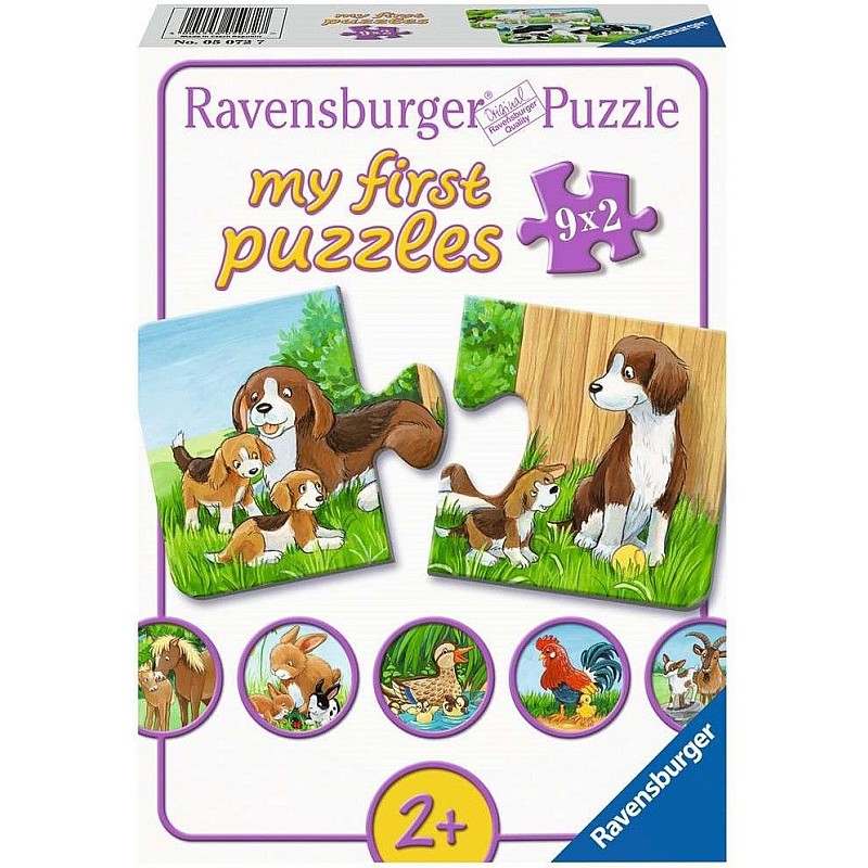 Ravensburger Mana pirmā puzle Mazie dzīvnieciņi 9x2 05072