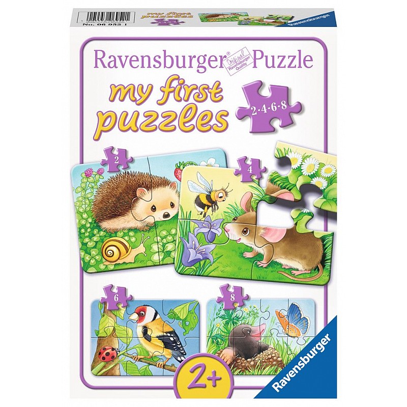 Ravensburger Mana pirmā puzle 2-4-6-8 Sweet Garden Residents 06952