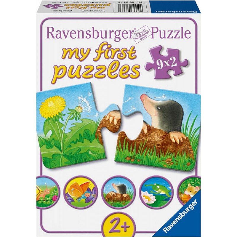 Ravensburger Mana pirmā puzle Garden animals 9x2 07313