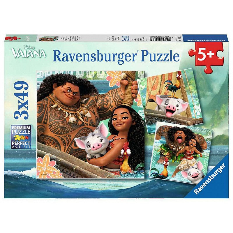 Ravensburger Puzle 3x49 Vaiana R08004