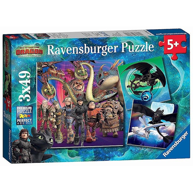 Ravensburger Puzle 3x49 Dragon R08064