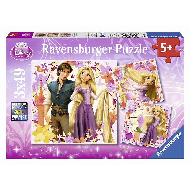 Ravensburger Puzle 3x49 Rapunzel R09298