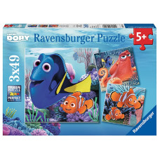 Ravensburger Puzle 3x49 Finding Dory R09345