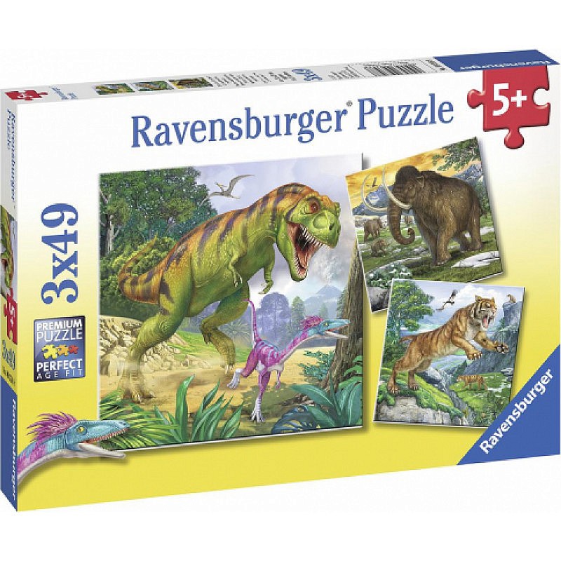 Ravensburger Puzle 3x49 Dinosaurs R09358