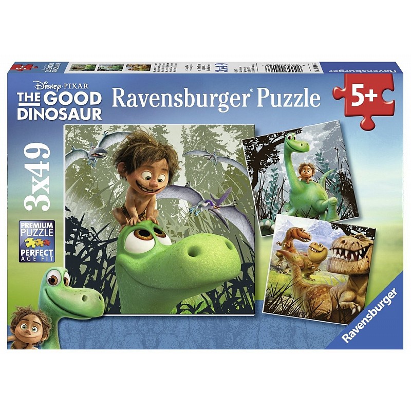 Ravensburger Puzle 3x49 The Good Dinosaur R09406