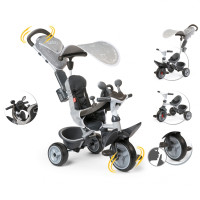 Smoby Trīsritenis 3 vienā Comfort Plus pelēks 741202