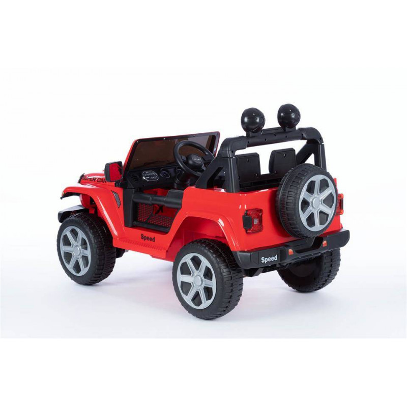 Elektriskā rotaļu mašīna Jeep 12V 4WD sarkana 7777