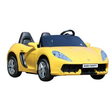 Elektriskā rotaļu mašīna Baby Drift 12V dzeltena YSA021