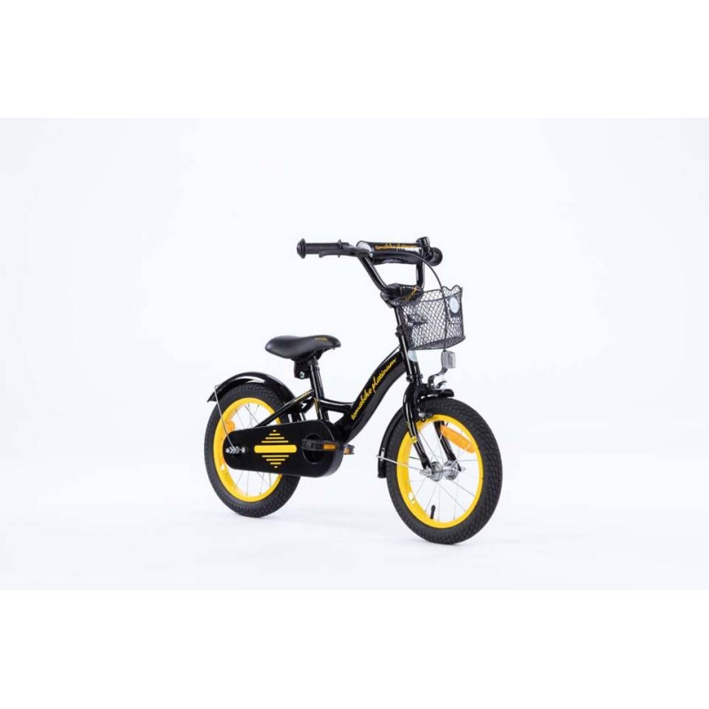 Tomabike Divritenis Platinum ar rokturi 14 melns dzeltens