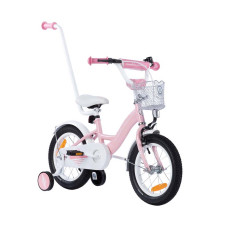 Tomabike Велосипед Platinum с ручкой 14 светло розовый