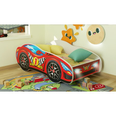Topbeds Bērnu gulta Top car LED 140x70cm ar matraci 