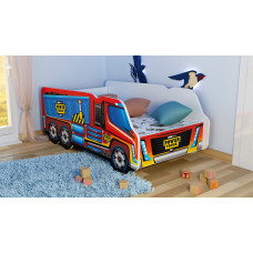 Topbeds Bērnu gulta Truck Power 140x70cm ar matraci 