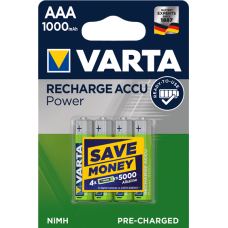 Varta Batteries rechargeable Accu Power AAA 1000mAh 4pcs 5703/4