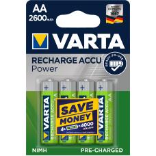 Varta Batteries rechargeable Accu Power AA 2600mAh 4pcs 5716/4