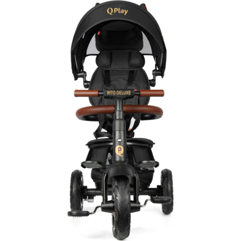 Qplay Rowerek Trójkołowy Rito Deluxe Rubber Black