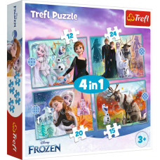 Frozen TREFL FROZEN Pužļu komplekts 4in1