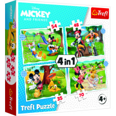 Disney TREFL DISNEY Pužļu komplekts 4in1 Mikijs
