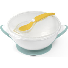 Babyono Baby suction bowl with spoon, yellow, 1063/03