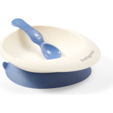 Babyono Baby suction bowl with spoon, blue, 1077
