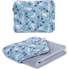 Mamotato Baby blanket (75x100) + pillow (30x38), Herons, grey