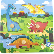 Viga 44596 Puzzle z uchwytami - Dinozaury