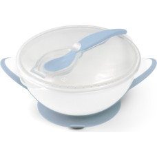 Babyono Baby suction bowl with spoon, blue, 1063/05