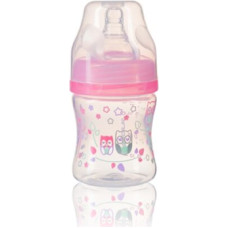 Babyono Anti colic wide neck plastic bottle, 120 ml pink 402/02
