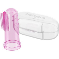 Babyono Baby toothbrush and gum massager,pink