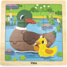 Viga 44621 Puzzle na podkładce 9 elementów - Kaczka