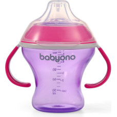 Babyono Non-spill cup with hard spout 180ml NATURAL NURSING, PINK, 1456/02