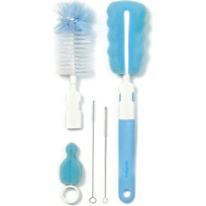 Babyono baby bottles and teats brush set with a removable handle & mini sponge blue