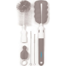 Babyono baby bottles and teats brush set with a removable handle & mini sponge grey, 735/03
