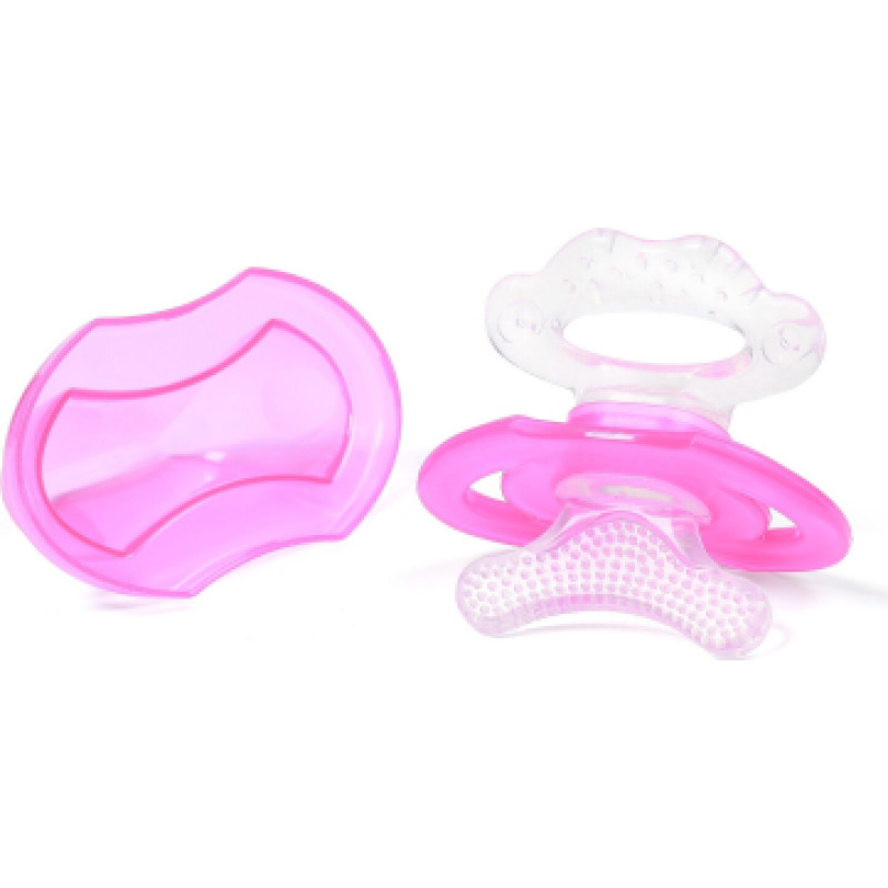 Babyono silicone teether for babies pink 1008/02